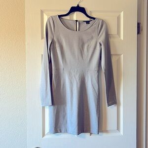 Armani Exchange silver bodycon long sleeve dress
